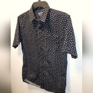 American Rag Men's Small Black Button-Up Shirt Slim Fit